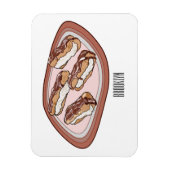 チョコレートのeclair漫画イラストレーション マグネット (縦)