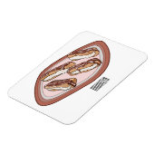 チョコレートのeclair漫画イラストレーション マグネット (左側)