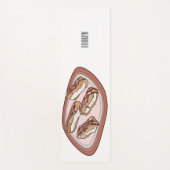 チョコレートのeclair漫画イラストレーション ヨガマット (正面)