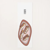 チョコレートのeclair漫画イラストレーション ヨガマット (裏面)