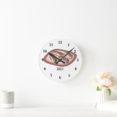 チョコレートのeclair漫画イラストレーション ラウンド壁時計 (ホーム)