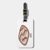 チョコレートのeclair漫画イラストレーション ラゲッジタグ (正面縦)