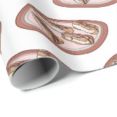 チョコレートのeclair漫画イラストレーション ラッピングペーパー (ロールコーナー)