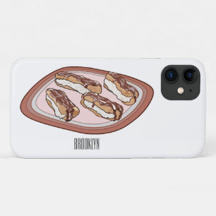 チョコレートのeclair漫画イラストレーション iPhone 11 ケース