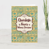 チョコレートはいつだって正しい選択 グリーティング カード (正面)