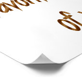 チョコレートはお気に入りの私の野菜だ ポスター (角)