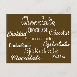 チョコレートはがきの言語 ポストカード