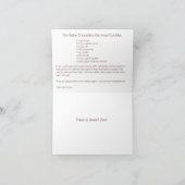 チョコレートはクッキーのレシピの挨拶状を非焼きます カード (内部)