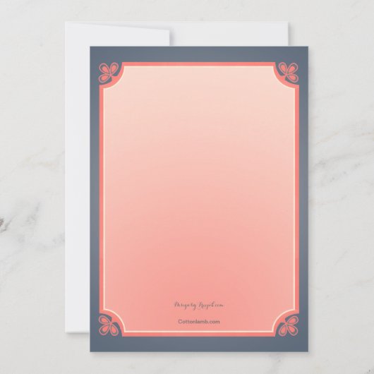 チョコレートはブライダルシャワーの招待状を振りかけます 招待状 (裏面)