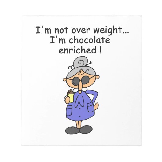 チョコレートはユーモアを富ませました ノートパッド (正面)