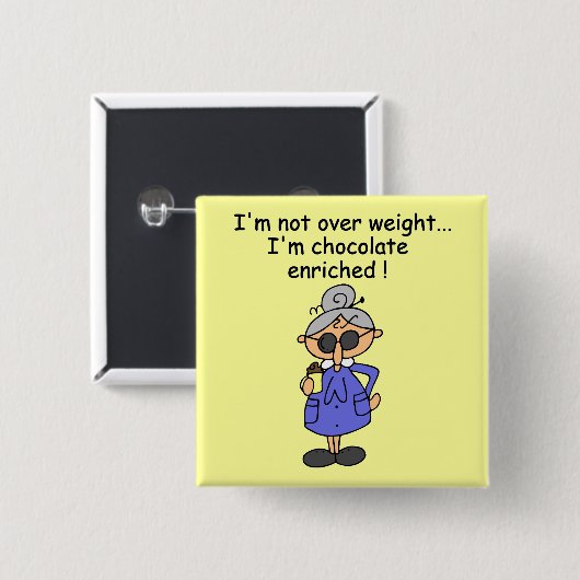 チョコレートはユーモアを富ませました 缶バッジ (正面&裏面)