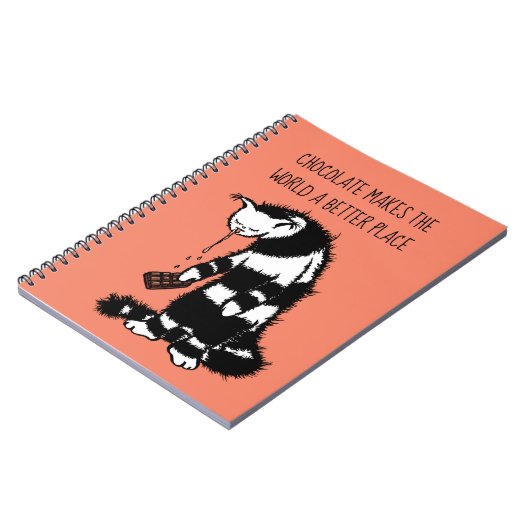 チョコレートは世界をより良い場所にする ノートブック (左側)