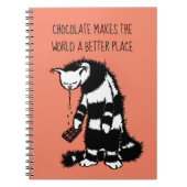 チョコレートは世界をより良い場所にする ノートブック (正面)