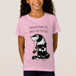 チョコレートは世界をより良い場所の女の子にする Tシャツ