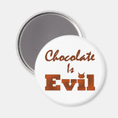 チョコレートは悪い丸だ マグネット (正面/裏面)