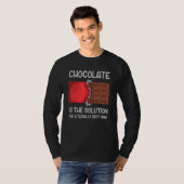 チョコレートは文字通り何でもCの解決策である Tシャツ (正面フル)