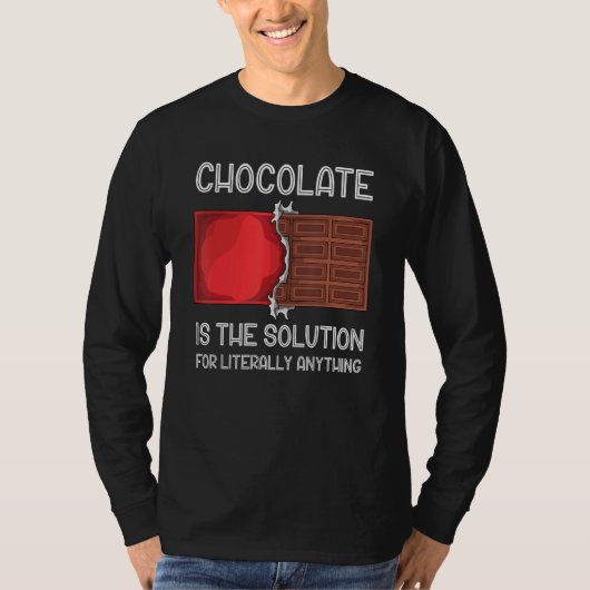 チョコレートは文字通り何でもCの解決策である Tシャツ (正面)