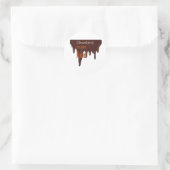 チョコレートは私のスピリットフード、チョコレート好きおもしろい。 ラウンドシール (バッグ)