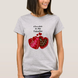 チョコレートは私のバレンタイン ハッピーバレンタインデー Tシャツ