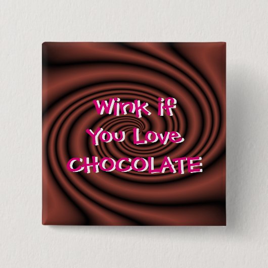 チョコレートまばたきPinはまたはボタンカスタマイズ 缶バッジ (正面)