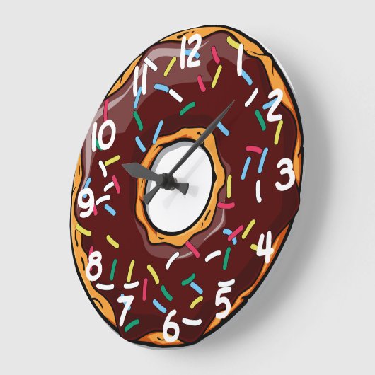 チョコレートをかけて下ろしたもの ラージ壁時計 (傾斜)