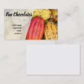 チョコレートを作るためのオーガニックなカカオの豆ポッド 名刺 (正面/裏面)