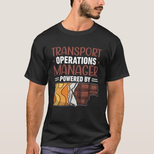 チョコレートを使用した輸送運用マネージャー Tシャツ (正面)