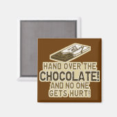 チョコレートを手渡す マグネット (正面/裏面)