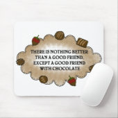 チョコレートを持つ友人 マウスパッド (マウス)