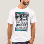 チョコレートを消費おもしろい- Vintage Ad Tシャツ<br><div class="desc">フェイクヴィンテージお洒落の新聞と学して「チョコレートの使い方」。</div>
