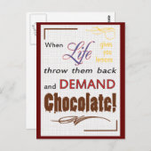 チョコレートを要求する ポストカード (正面/裏面)