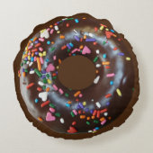 チョコレートアイシングドーナツ円枕 ラウンドクッション (裏面)