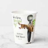 チョコレートアイスをすくった ブライダルシャワー 紙コップ (裏面)