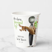 チョコレートアイスクリームのスプーンアップ ブライズシャワー 紙コップ (正面)