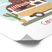 チョコレートアイスクリームキャンパーニュートラルベビーシャワー ポスター (角)