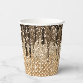 チョコレートアイスクリームコーングリッタードリップ誕生日 紙コップ (裏面)