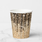 チョコレートアイスクリームコーングリッタードリップ誕生日 紙コップ (右)