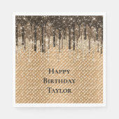 チョコレートアイスクリームコーングリッタードリップ スタンダードランチョンナプキン (正面)