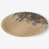 チョコレートアイスクリームコーングリッタードリップ ペーパープレート (アングル)