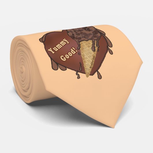 チョコレートアイスクリームコーン ネクタイ (ロール)