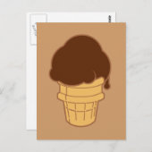 チョコレートアイスクリームコーン ポストカード (正面/裏面)