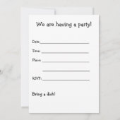 チョコレートアイスクリームサンデパーティの招待状 招待状 (裏面)