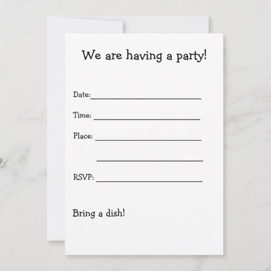 チョコレートアイスクリームサンデパーティの招待状 招待状 (裏面)