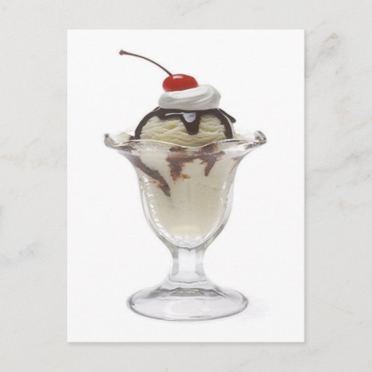チョコレートアイスクリームサンデー ポストカード (正面)
