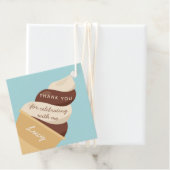 チョコレートアイスクリームスワール子供の誕生日ありがとう フェイバータグ (インサイチュ)