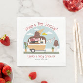 チョコレートアイスクリームトラックニュートラルベビーシャワー スタンダードランチョンナプキン (インサイチュ)