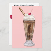 チョコレートアイスクリームミルクシェイク 招待状 (正面/裏面)