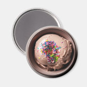 チョコレートアイスクリーム丼とふりかけ マグネット (正面/裏面)