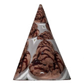 チョコレートアイスクリーム写真 パーティーハット (右)