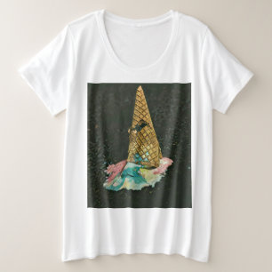 チョコレートアイスクリーム愛好家のギフト プラスサイズTシャツ